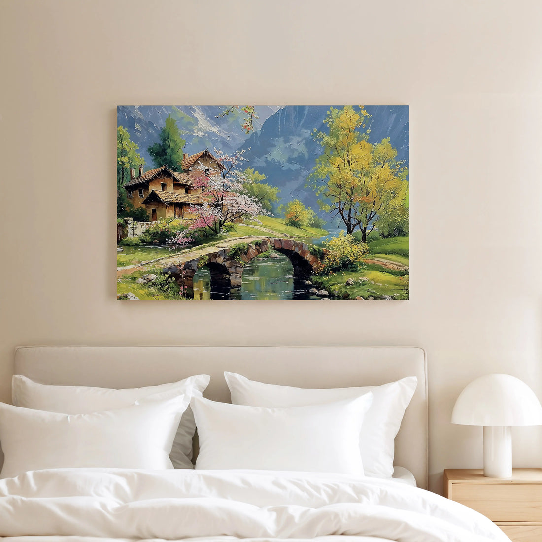 Bridge & Blossoms - Art Academi - Canvas