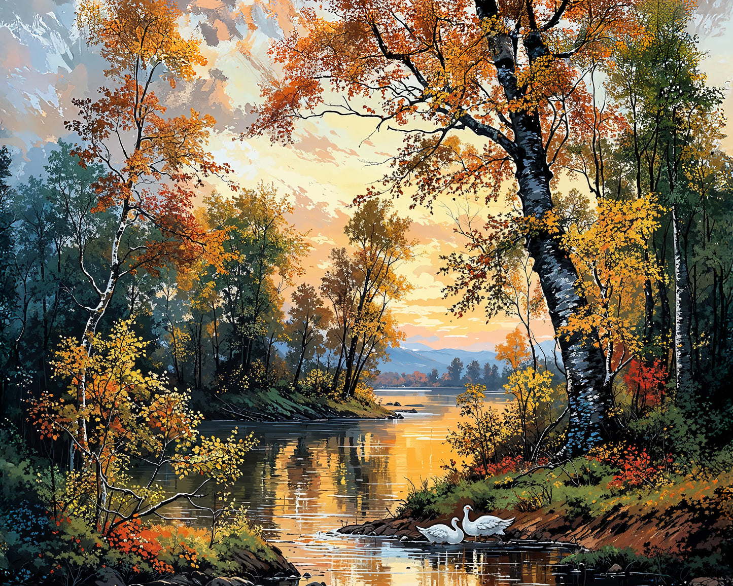 Swans' Lake - Art Academi - Canvas