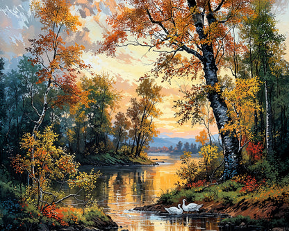 Swans' Lake - Art Academi - Canvas
