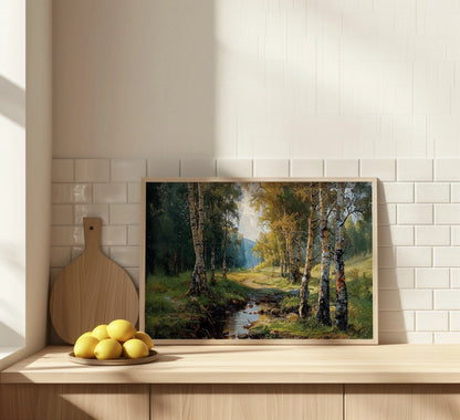 Birchlight Path - Art Academi - Canvas