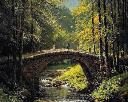 Bridge Stroll - Art Academi - Canvas