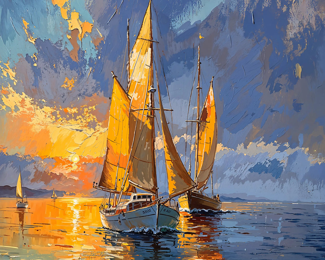 Golden Sails - Art Academi - Canvas