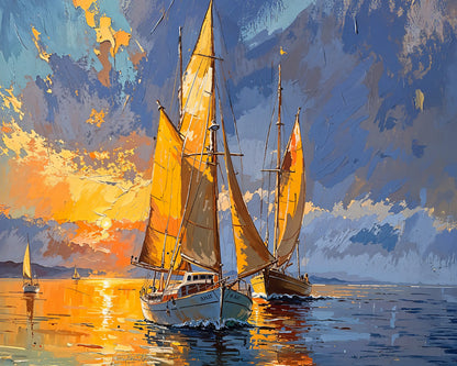 Golden Sails - Art Academi - Canvas