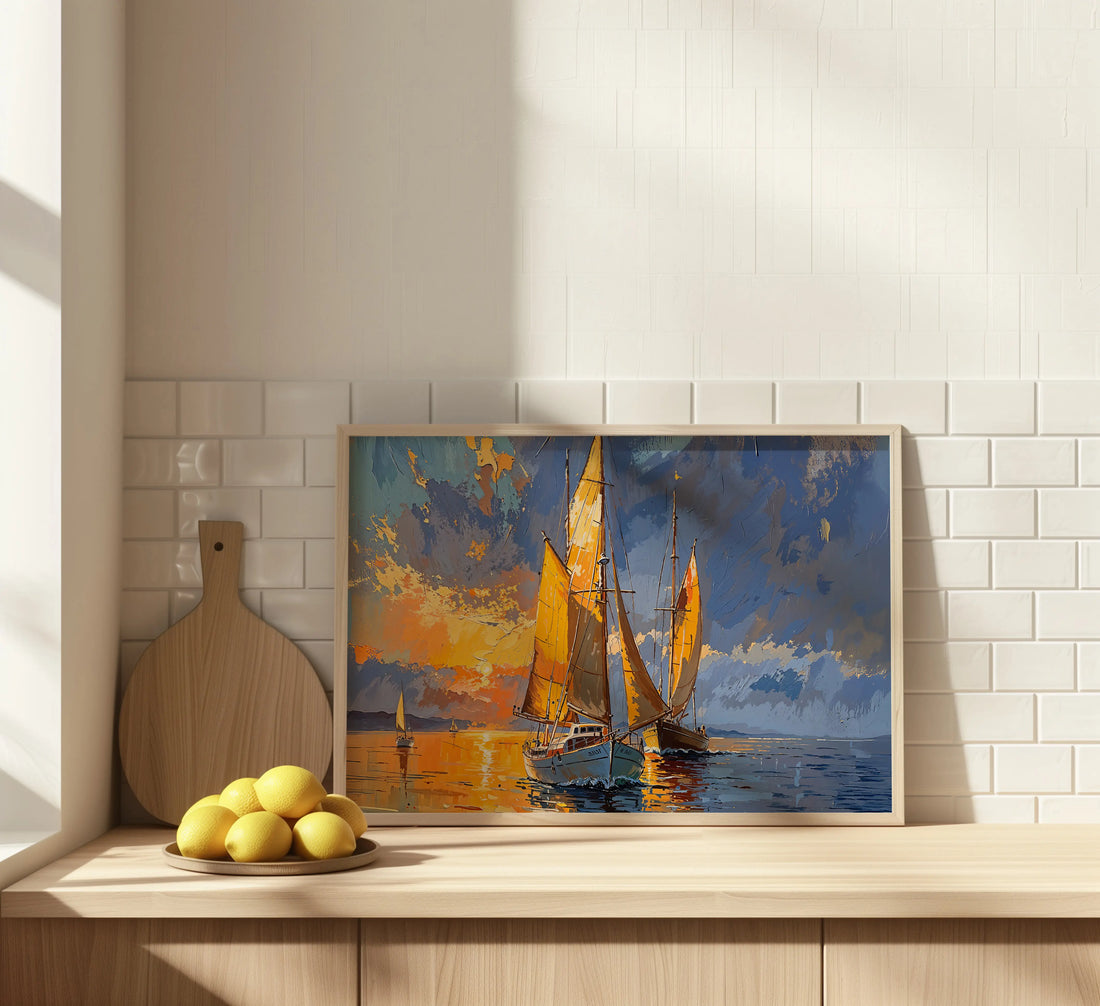 Golden Sails - Art Academi - Canvas
