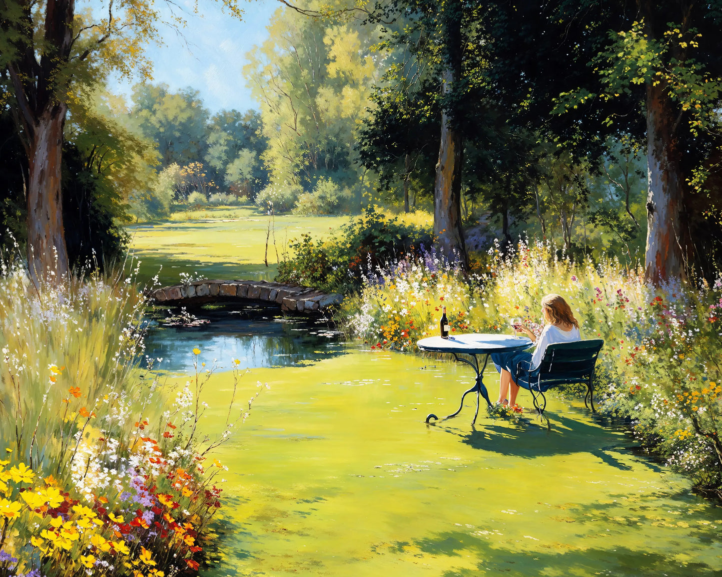 Cheerful Pond - Art Academi - Canvas