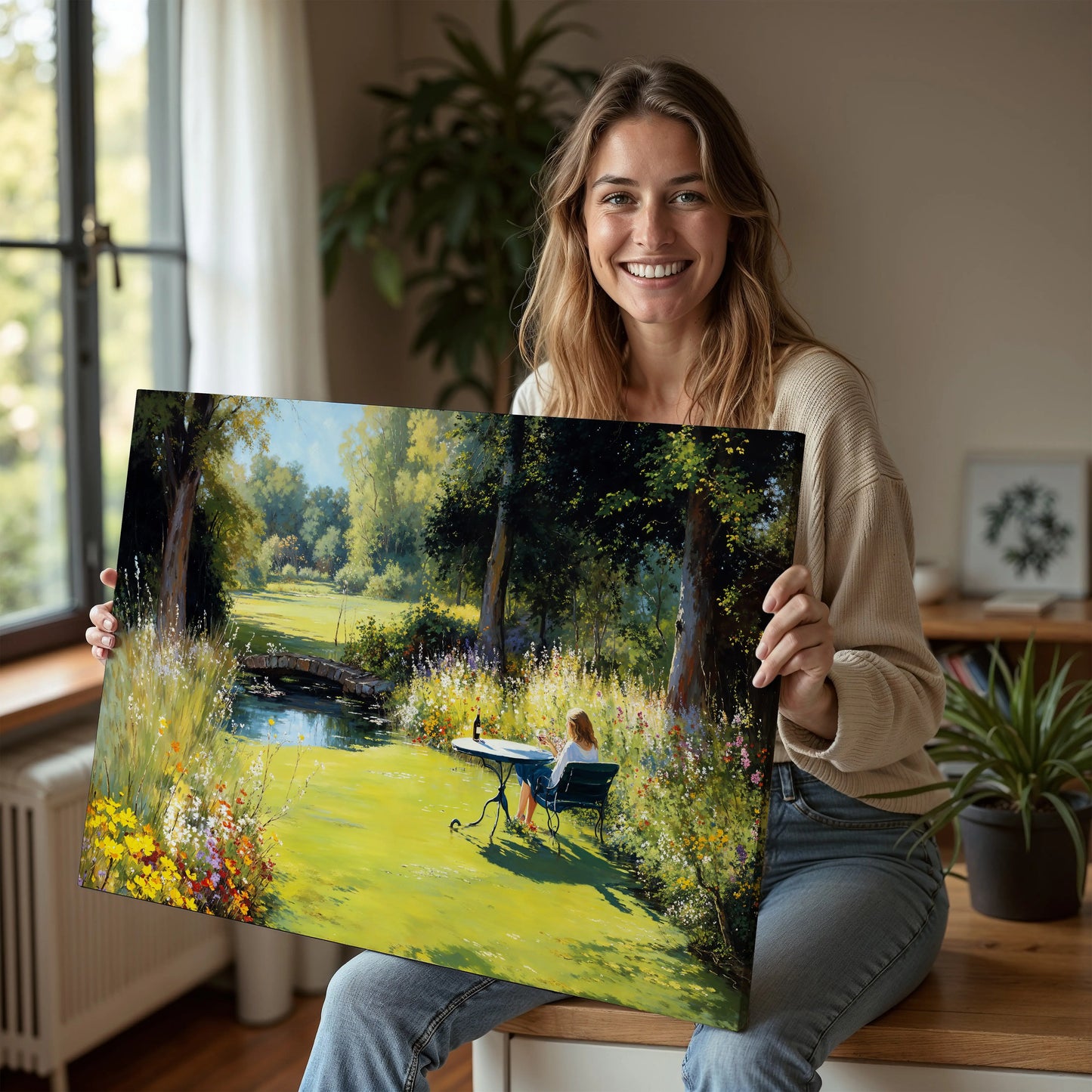 Cheerful Pond - Art Academi - Canvas