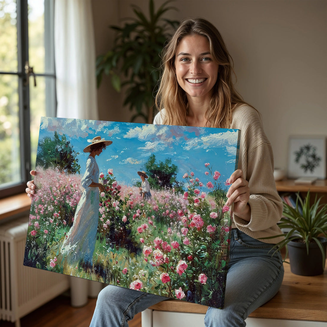 Lady & Roses - Art Academi - Canvas