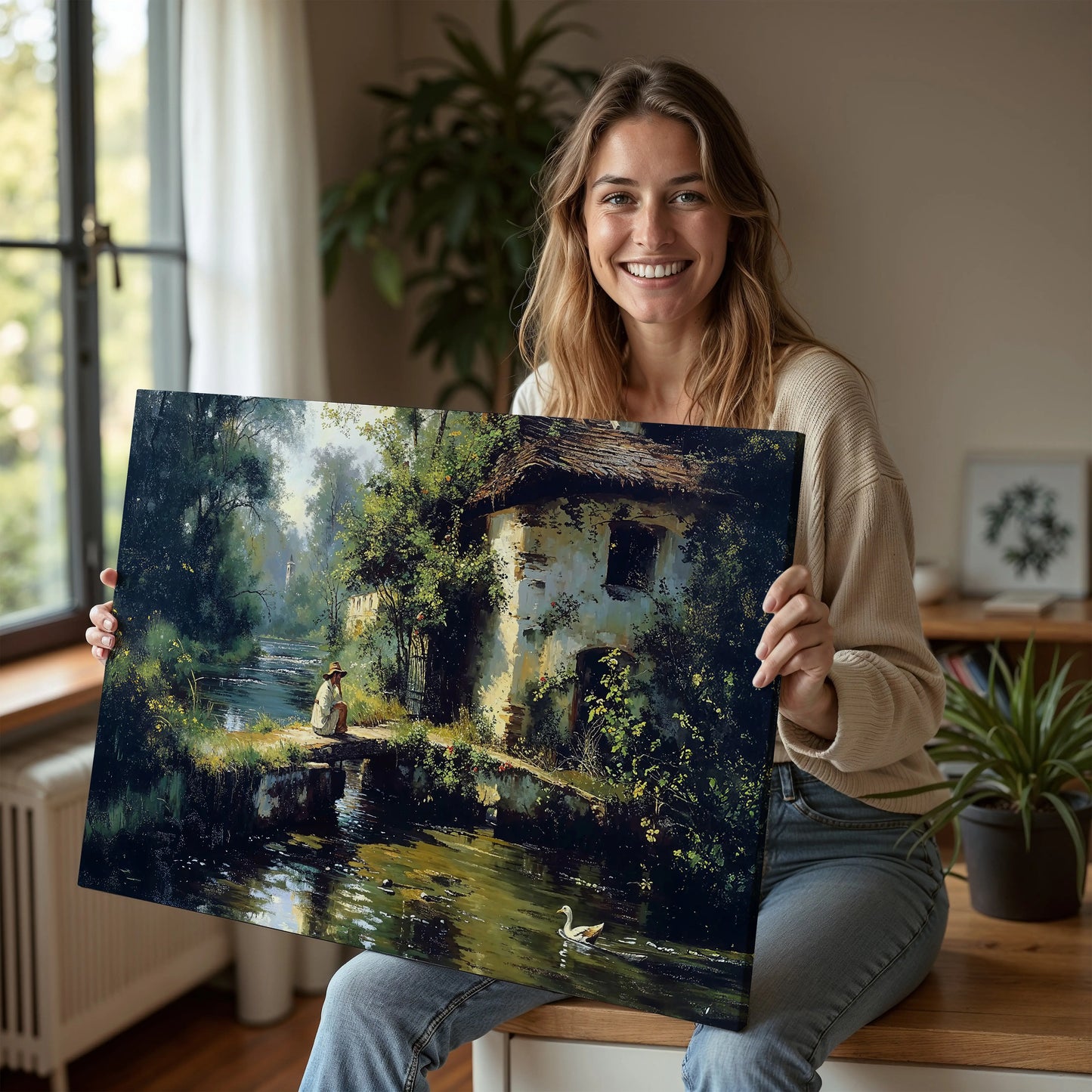 By the Stone Bridge - Art Academi - Canvas