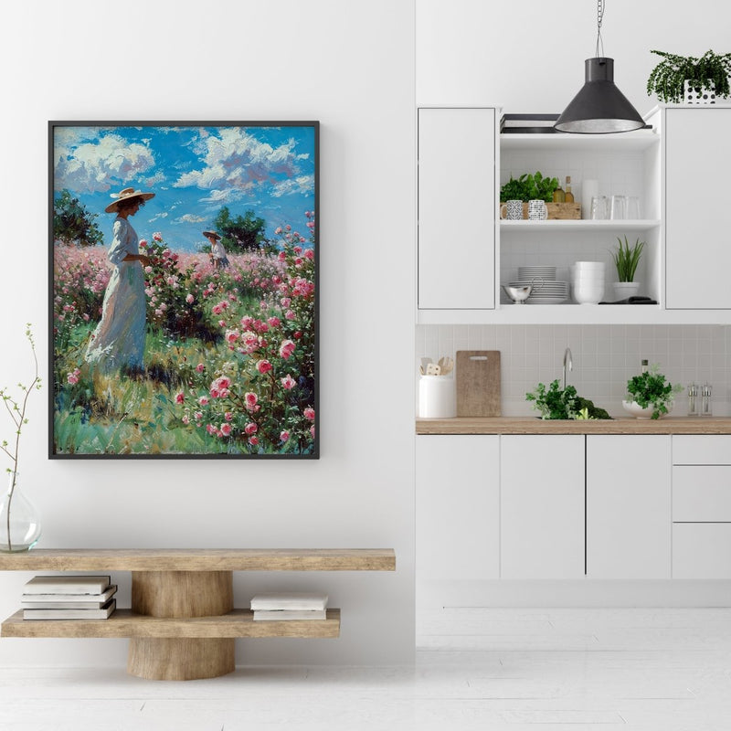 Lady & Roses Fine Art Print Detail