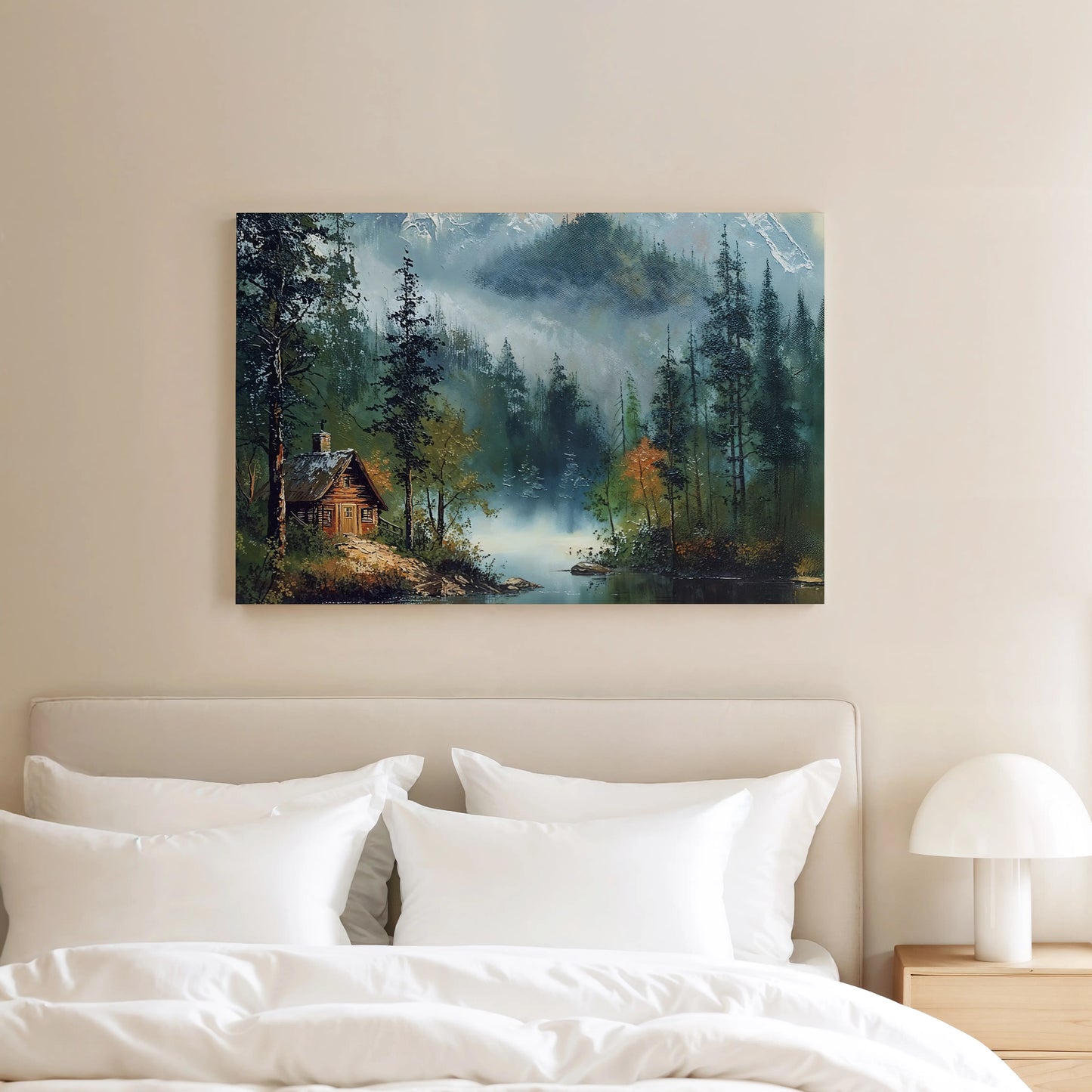 Cabin in the Mists - Art Academi - Canvas