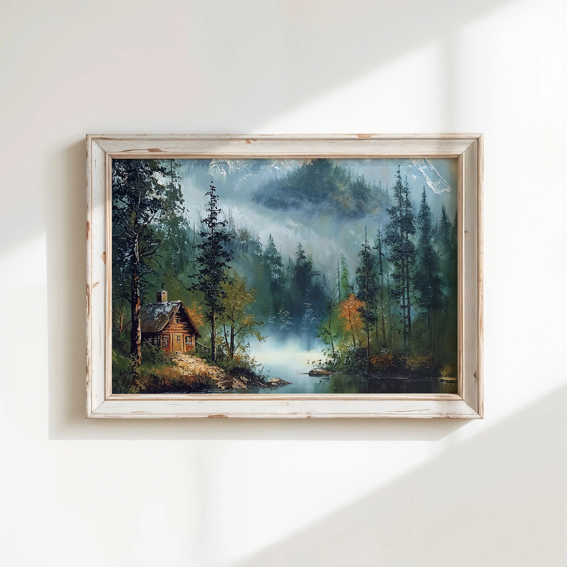 Cabin in the Mists - Art Academi - Canvas
