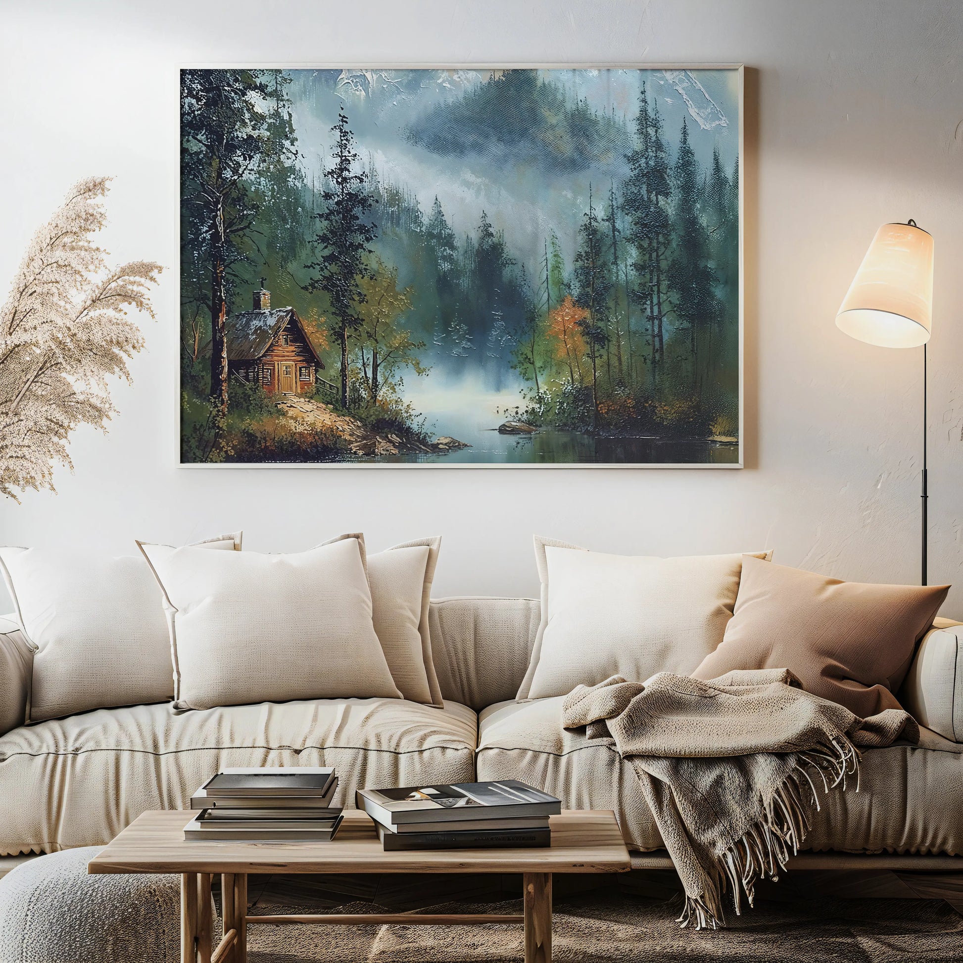 Cabin in the Mists - Art Academi - Canvas