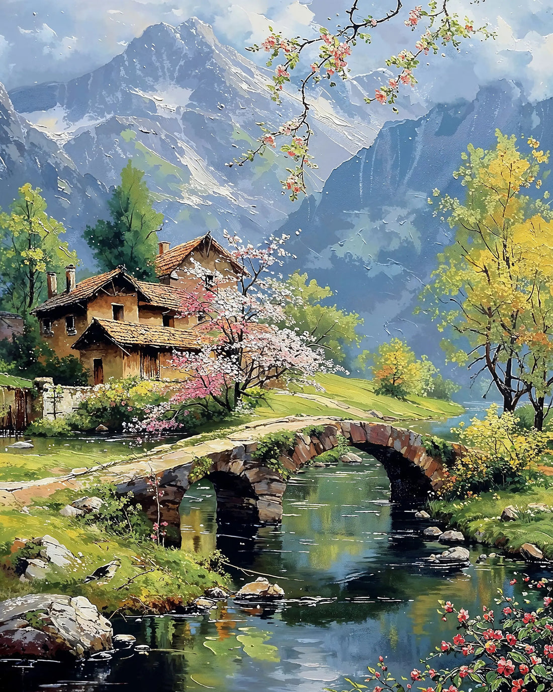 Bridge & Blossoms - Art Academi - Poster