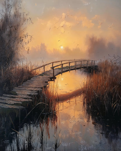 Bridge to Sunset - Art Academi - Poster