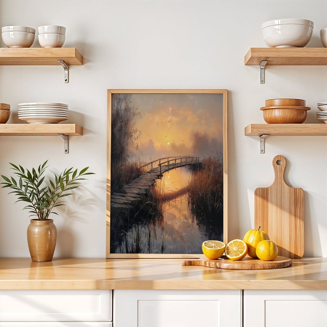 Bridge to Sunset - Art Academi - Poster