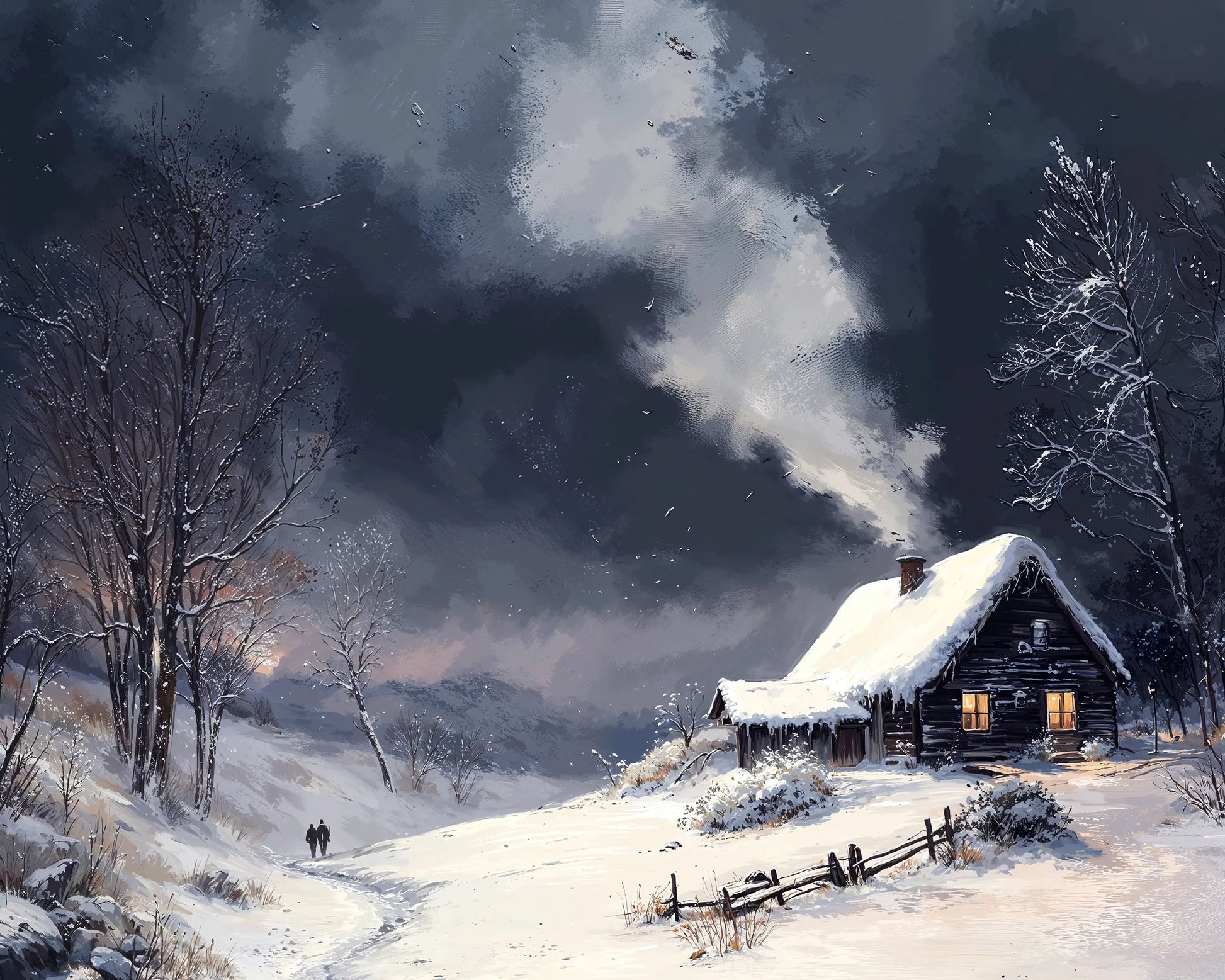 Smoke from Chimney - Art Academi - Canvas