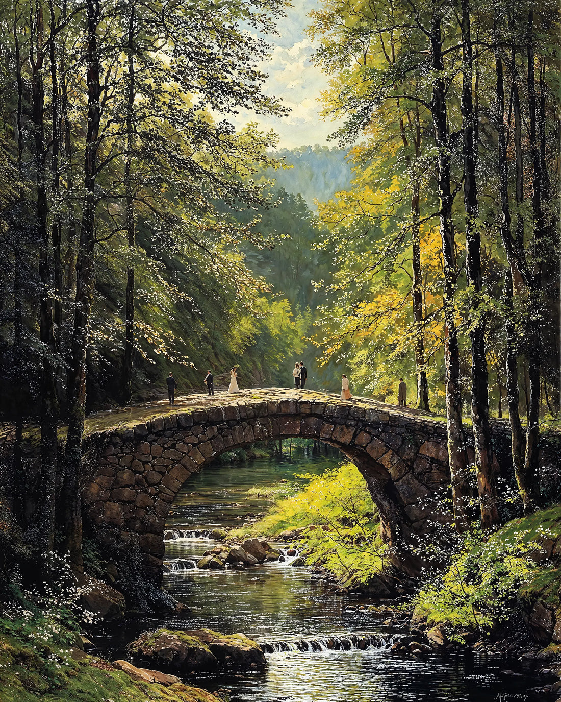 Bridge Stroll - Art Academi - Poster