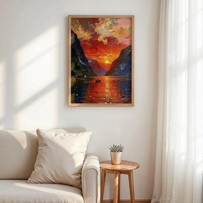 Red Fjord - Art Academi - Poster