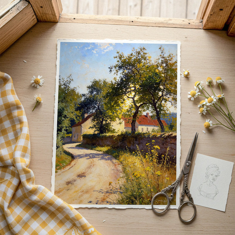 Tatched Fine Art Print Detail