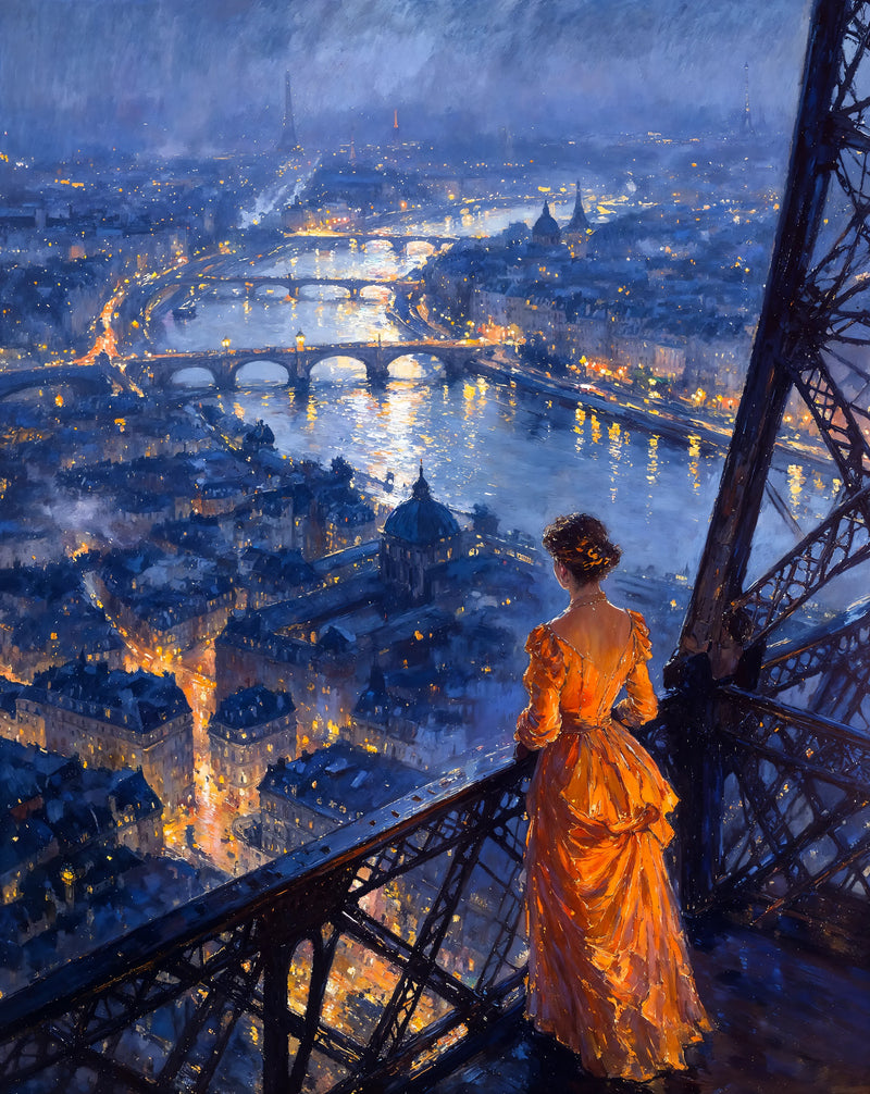 Lady & Paris Fine Art Print Detail