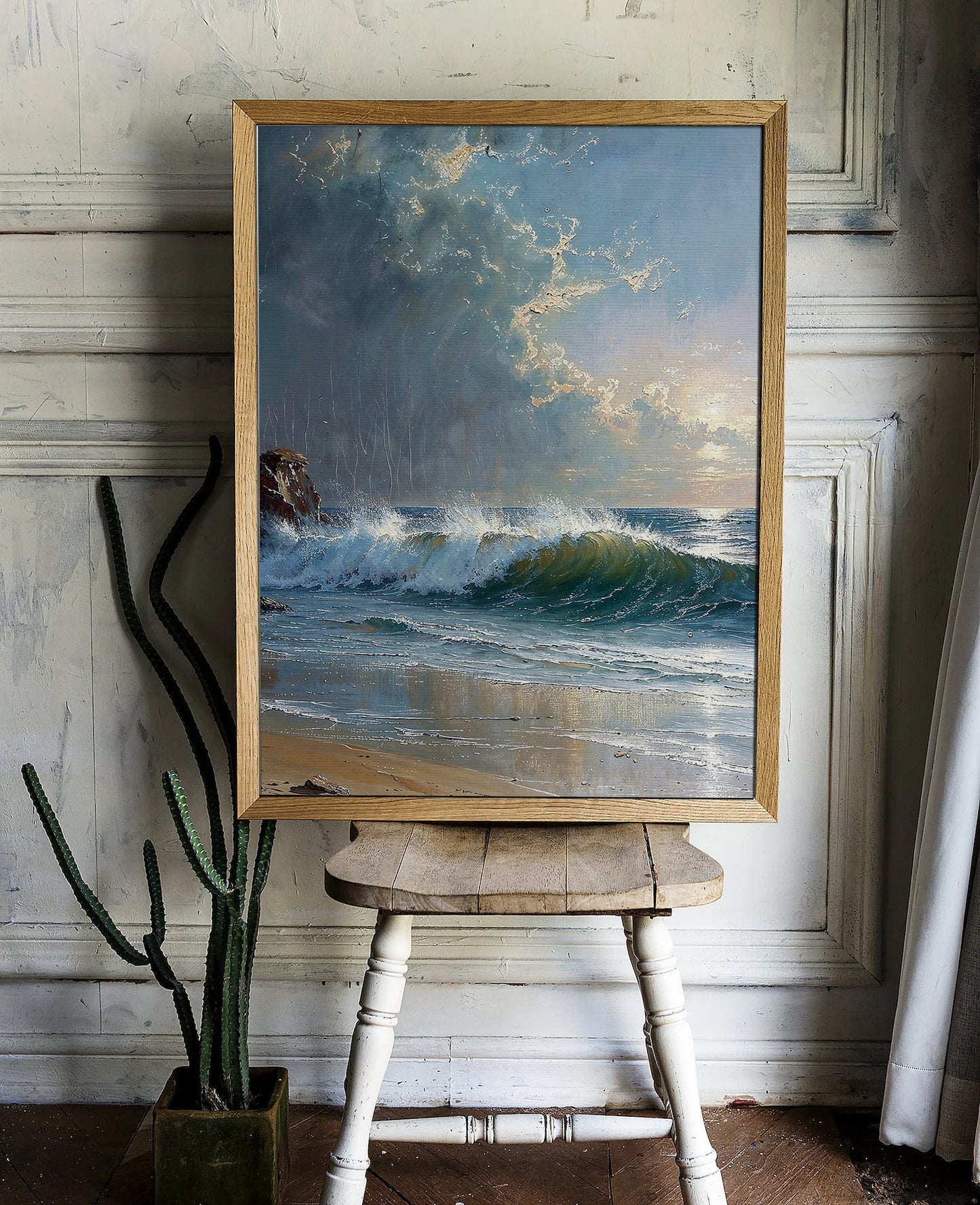 Majestic Ocean Wave at Sunset - Digital Art Print | Art Academi Wall Art | Instant Download