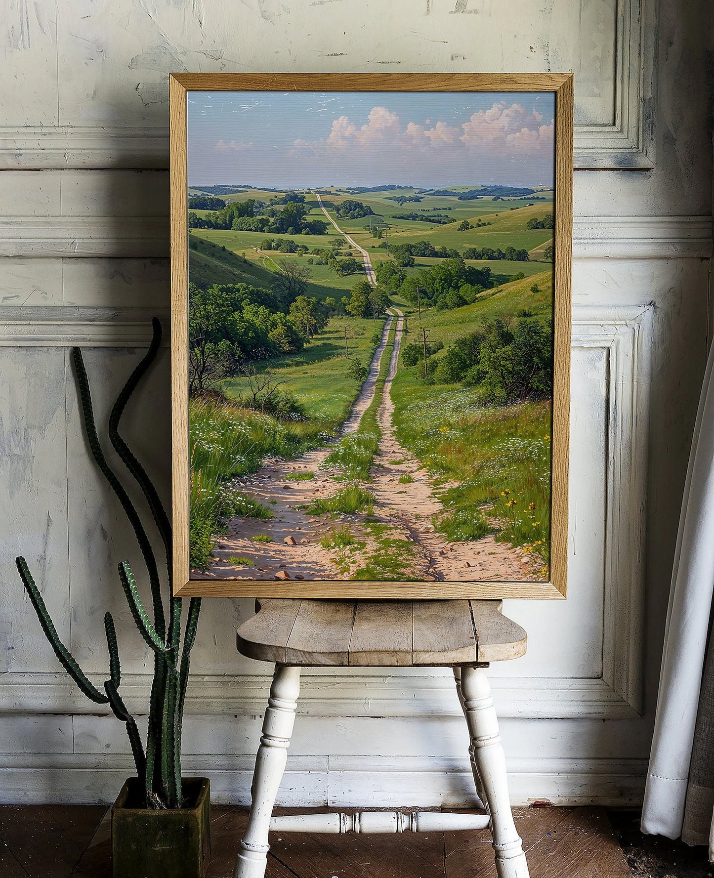 Endless Country Road - Serene Countryside Printable Art for Home Decor | Art Academi