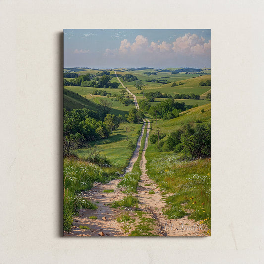 Endless Country Road - Serene Countryside Printable Art for Home Decor | Art Academi