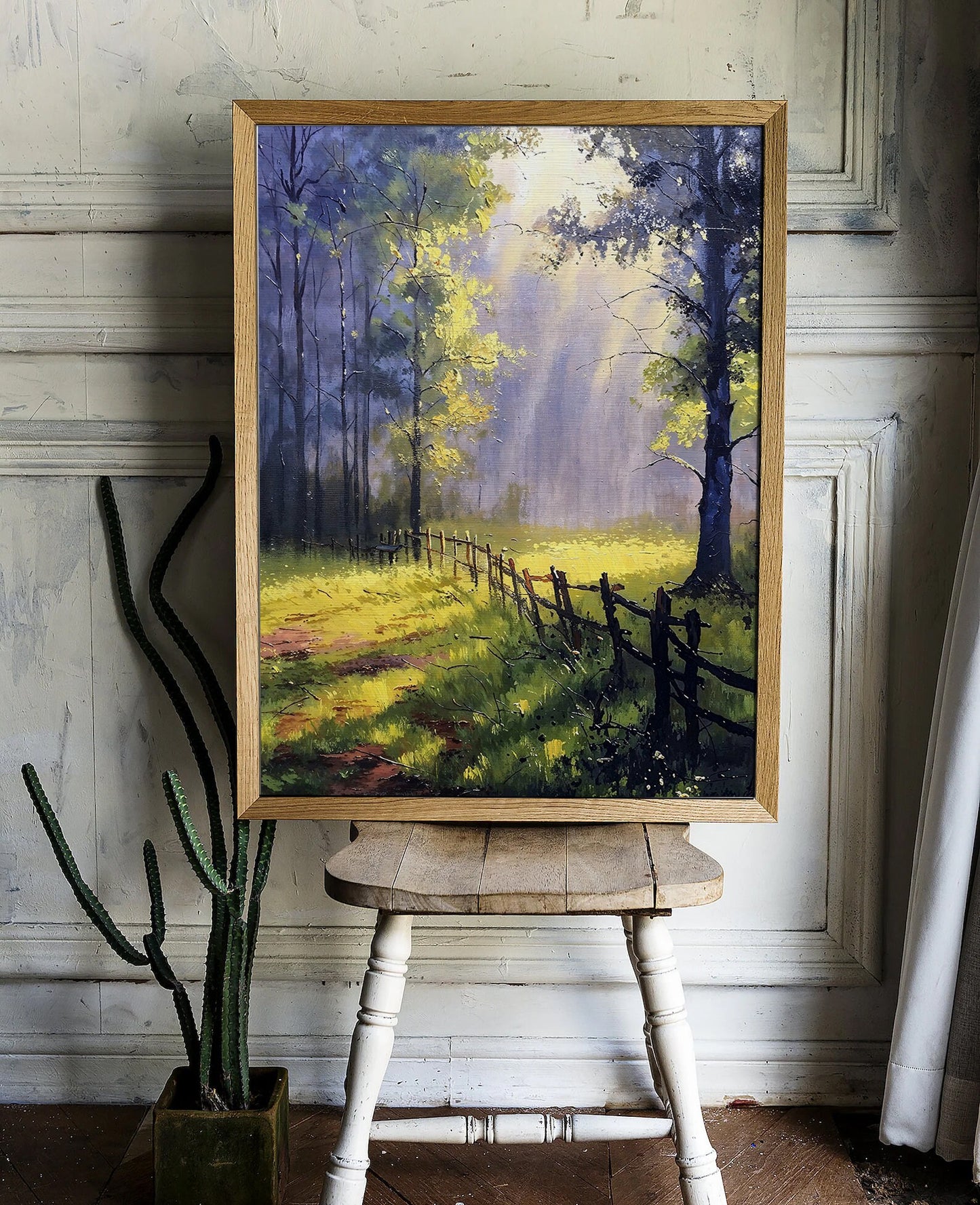 Misty Morning Glow - Enchanting Forest Path | Art Academi Digital Art Print | Instant Download