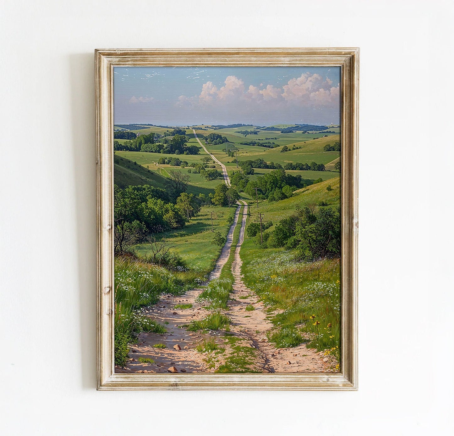 Endless Country Road - Serene Countryside Printable Art for Home Decor | Art Academi