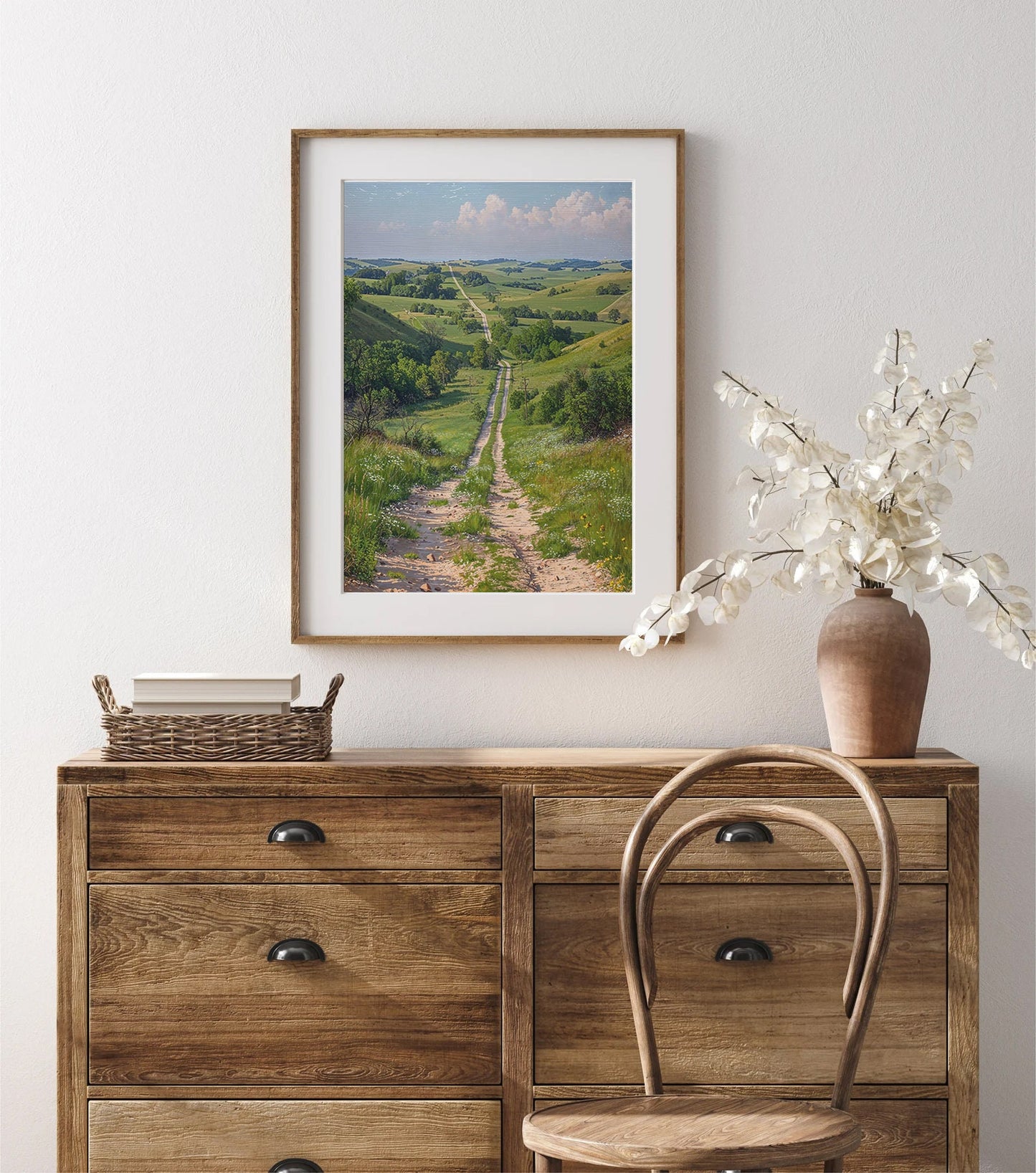 Endless Country Road - Serene Countryside Printable Art for Home Decor | Art Academi