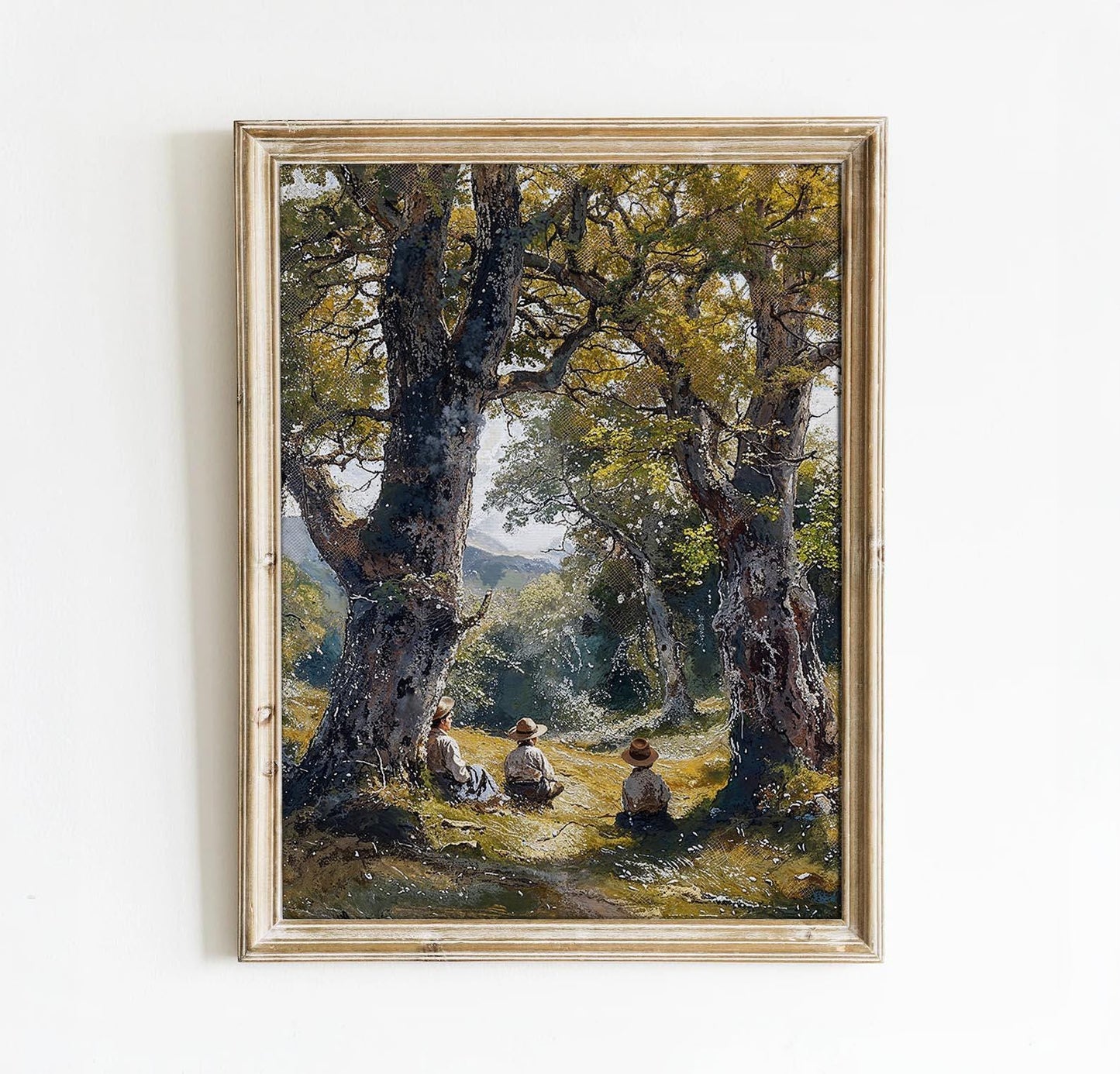 Resting Under Ancient Trees - Tranquil Forest Landscape Printable Art | Art Academi